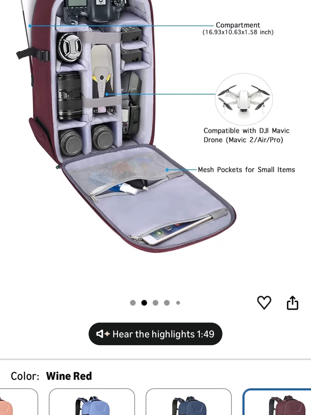 Mossio Hard-Shell Camera Backpack - Picture 7 of 7